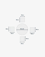 Comedor Dinosaur Egg/Cone Taupe 6PZ