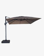 Beige Cantilever Umbrella 3x3 mts with base